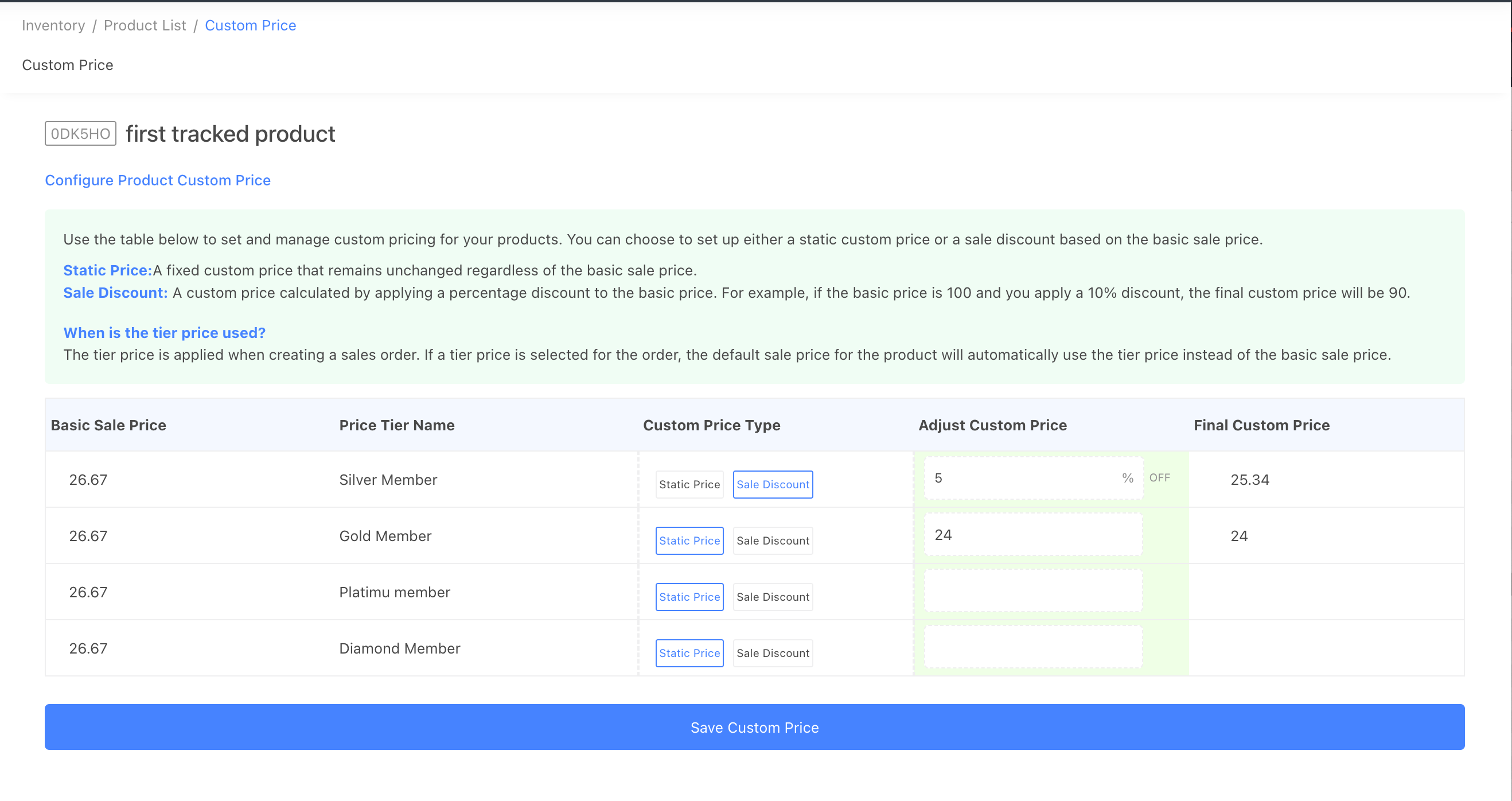 stockunify-bulk import custom prices
