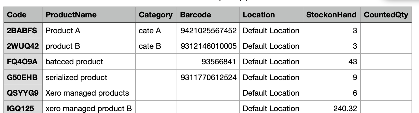stockunify stocktake