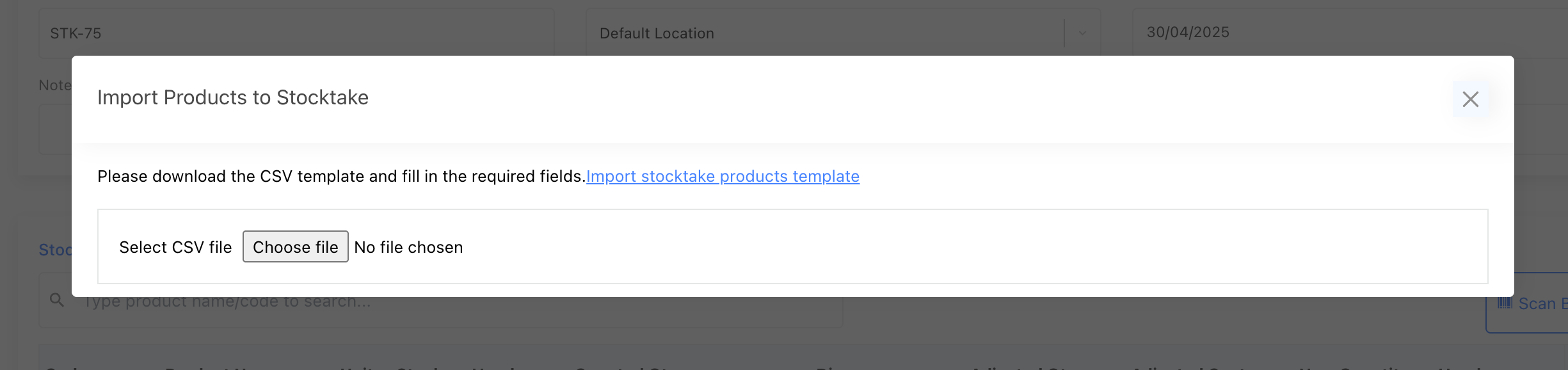 stockunify stocktake