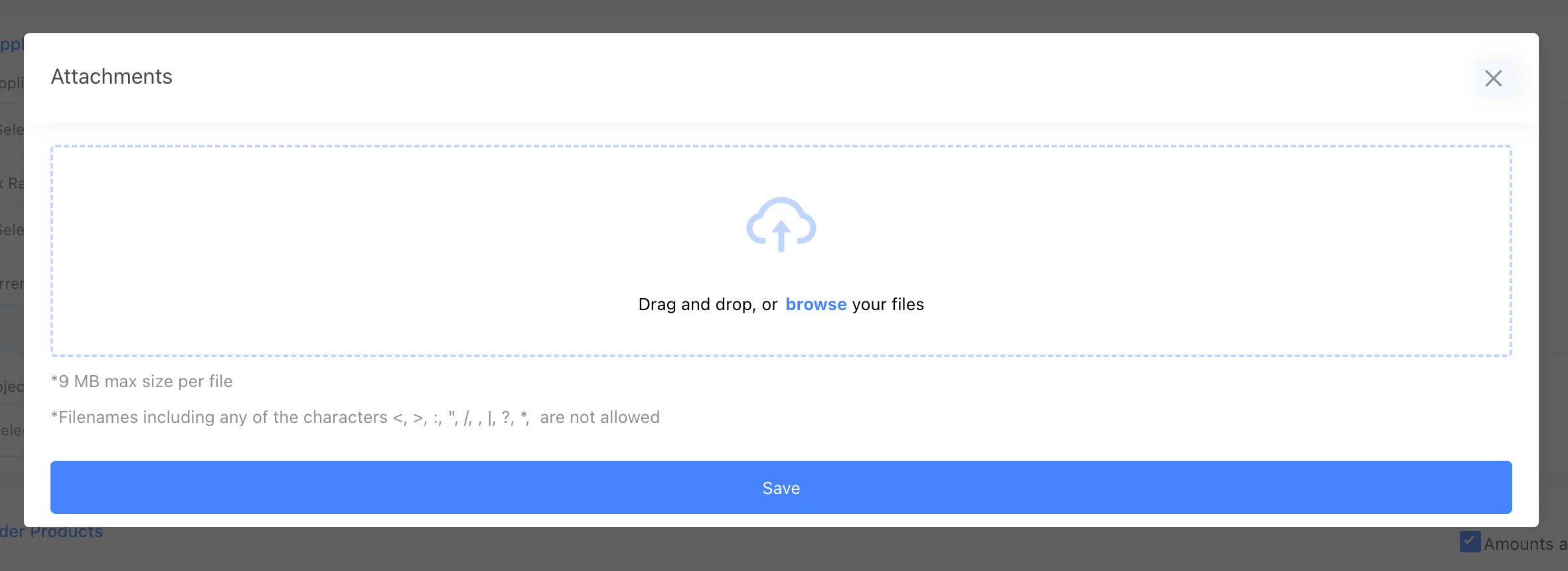 add attachment to a purchase order user guide