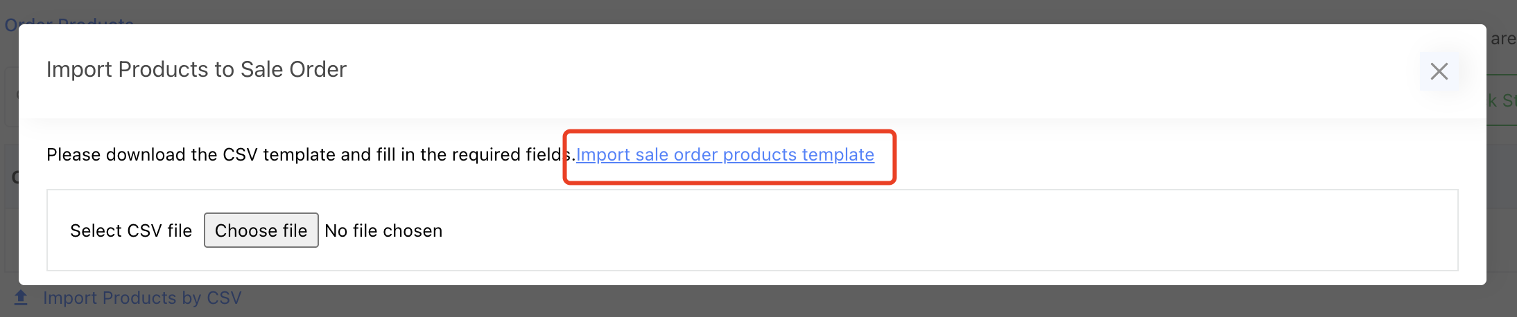 import sale order products