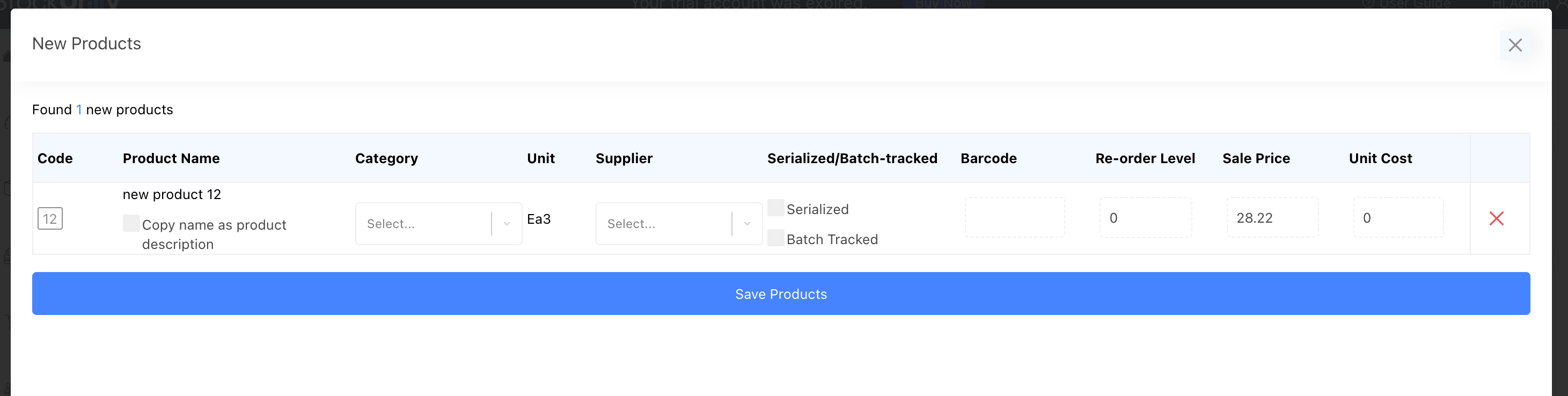 import sale order products
