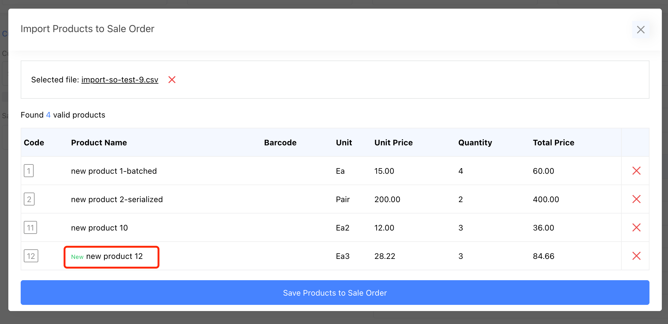 import sale order products