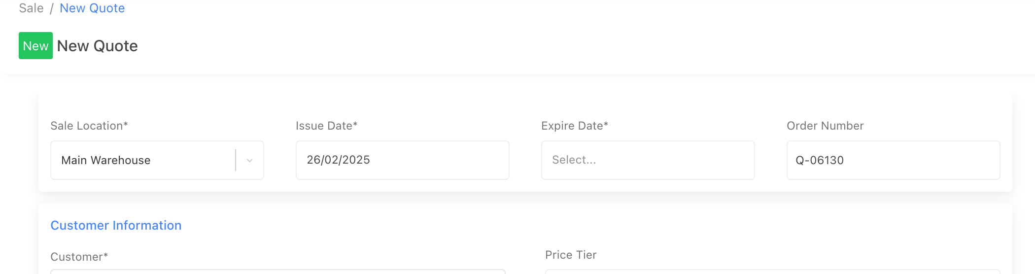 manage quote