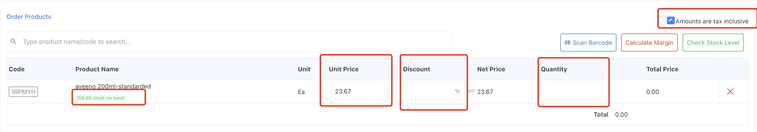 add new sale order - add product by search