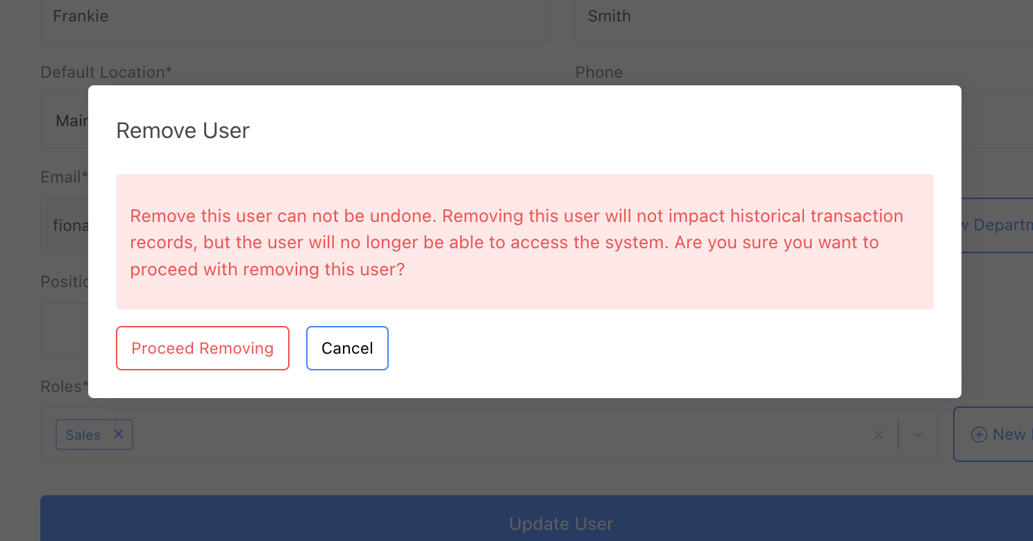 remove user