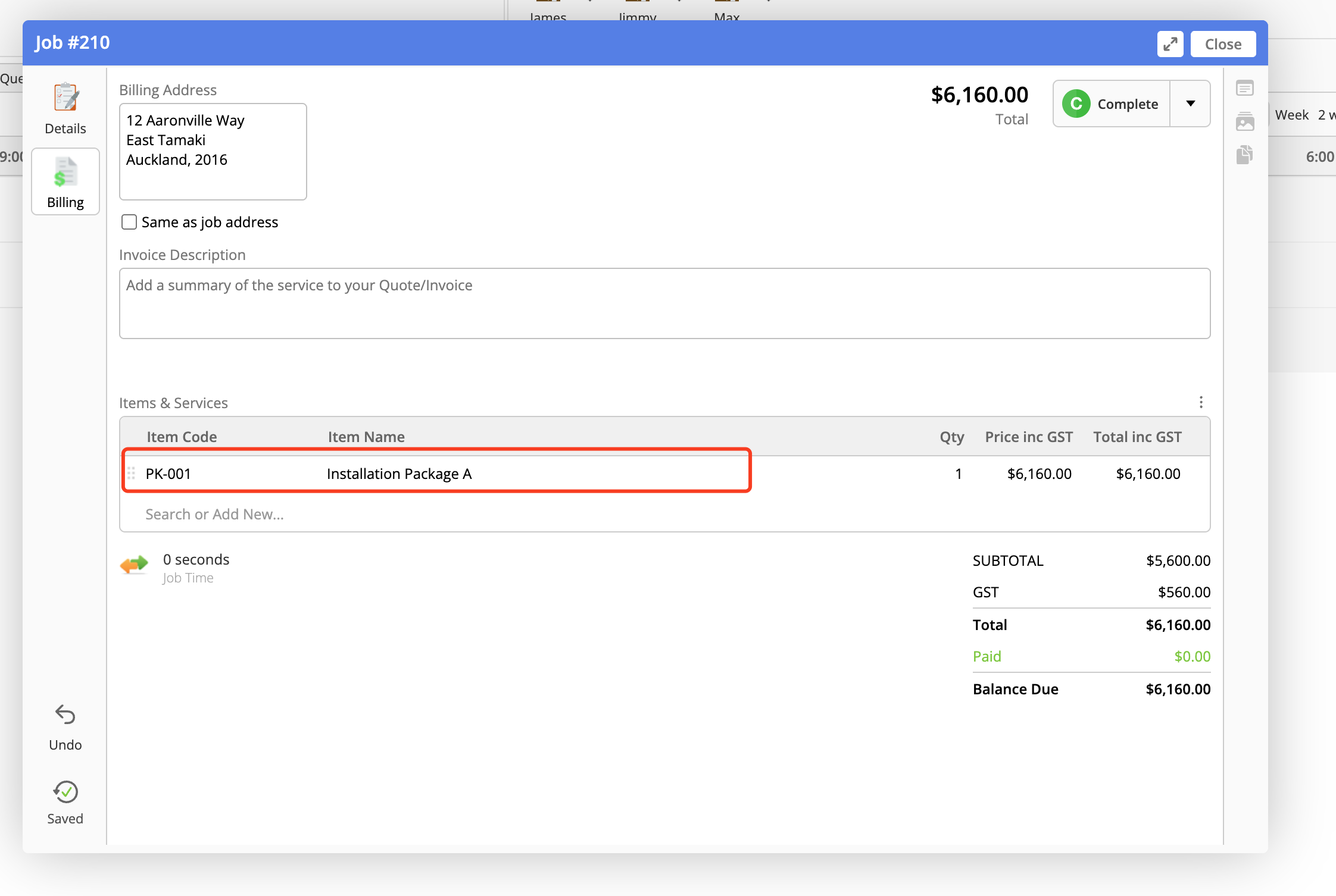 product package sync to servicem8 3